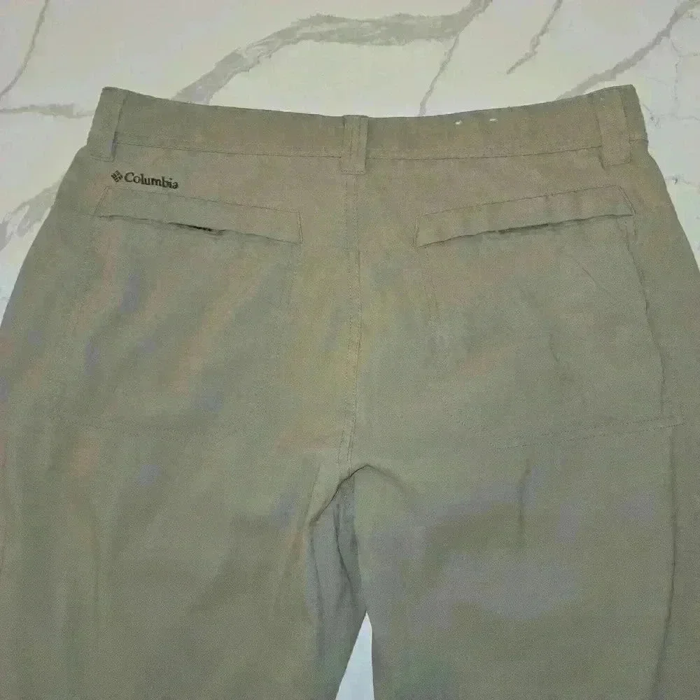 Columbia Omni Sheild Mens Straight Leg Activewear Hiking Pants Tan Size 34
